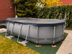 Bestway opzetzwembad met warmtepomp en zandfilterpomp, 200 tot 300 cm, Zo goed als nieuw, 400 cm of meer, Rechthoekig