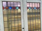 Set openslaande deuren met glas in lood 201x145cm., Ophalen
