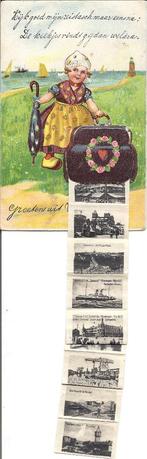 Groeten uit Vlissingen met 10 plaatjes in de koffer ca 1950, Verzenden, 1940 tot 1960, Gelopen, Zeeland