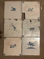 Partij van 21 dieren antieke tegels, Antiek en Kunst, Antiek | Wandborden en Tegels, Ophalen of Verzenden