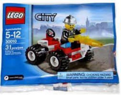 LEGO 30010 City Brandweerman met Quad (Polybag), Kinderen en Baby's, Speelgoed | Duplo en Lego, Nieuw, Lego, Complete set, Ophalen of Verzenden