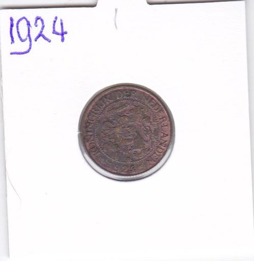 Schaarse mooie 1 cent 1924 voor 15 euro, Postzegels en Munten, Munten | Nederland, Losse munt, 1 cent, Koningin Wilhelmina, Ophalen of Verzenden
