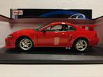 Ford Mustang SVT Cobra R red 2000 Maisto metal 1:18 KRD, Hobby en Vrije tijd, Modelauto's | 1:18, Ophalen of Verzenden, Zo goed als nieuw