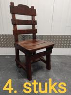 DITTMANN Vintage Brutalist houten stoelen eetkamerstoelen, Huis en Inrichting, Stoelen, Vier, Gebruikt, Vintage design Mid Century jaren 50 60 70 Brutalist