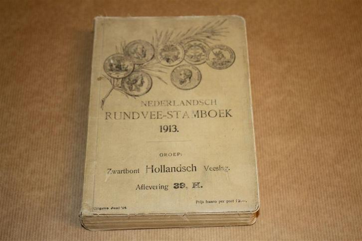Nederlandsch Rundvee-Stamboek - 1913 !!, Antiek en Kunst, Antiek | Boeken en Bijbels, Ophalen of Verzenden