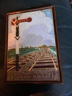 Tegel spoorwegstation porceleynen fles, Antiek en Kunst, Antiek | Wandborden en Tegels, Verzenden