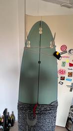 Olaian Surfboard 7’x21” 1/2x2” 3/4 met vinnen, leash en hoes, Watersport en Boten, Ophalen of Verzenden, Zo goed als nieuw, Met vinnen