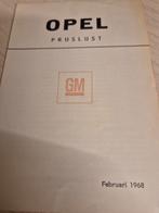 1968 Nederlands Opel Blitz bestel prijslijst Kadett Rekord, Boeken, Ophalen of Verzenden, Zo goed als nieuw, Opel