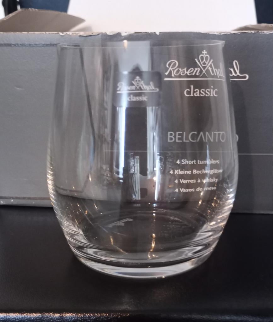 Rosenthal Classic Belcanto kristallen glazen short tumblers, Ophalen of Verzenden, Nieuw, Overige typen