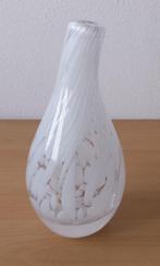 Fidrio - Pisa Vaasje - White Granulat serie / Wit gevlamd, Minder dan 50 cm, Glas, Ophalen of Verzenden, Wit