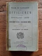 Naam-ranglijst officieren 1893, Ophalen of Verzenden, Landmacht, Nederland, Boek of Tijdschrift