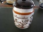 augurkenpot aardewerk potje met deksel voor augurkjes - 16cm, Ophalen of Verzenden