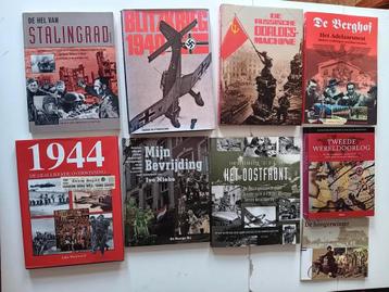 Collectie 9st.geïllustreerde boeken Tweede Wereldoorlog WO2  beschikbaar voor biedingen