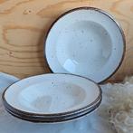 Johnson Brothers diepe borden gespikkeld 4 st, Ophalen of Verzenden, Zo goed als nieuw, Overige stijlen, Nvt