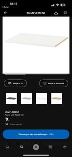 2x IKEA KOMPLEMENT Plank 75x58cm, Huis en Inrichting, Ophalen, Zo goed als nieuw