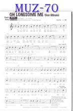 Muz70 bladmuziek super song: Oh Lonesome Me ( Don Gibson), Muziek en Instrumenten, Bladmuziek, Gebruikt, Piano, Ophalen of Verzenden