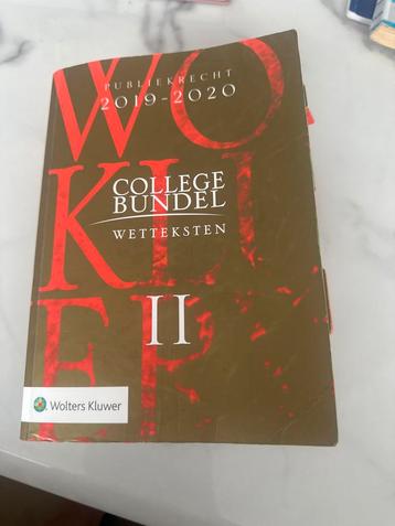 Publiekrecht Collegebundel Wetten 2019-2020 beschikbaar voor biedingen