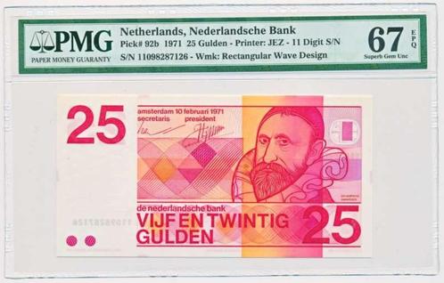 Nederland 25 Gulden 1971 Sweelinck 11 cijfers PMG66, Postzegels en Munten, Bankbiljetten | Nederland, Los biljet, 25 gulden, Ophalen of Verzenden