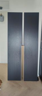 Kastdeuren ikea pax Repvag zwart eiken, Ophalen, 200 cm of meer, 50 tot 100 cm, Zo goed als nieuw