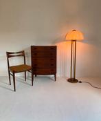 Vintage vloerlamp, Ashmuth Leuchten ‘70, Huis en Inrichting, Lampen | Vloerlampen, Vintage retro buisframe design rotan webbing papercord deens
