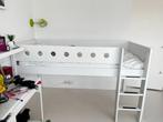 Witte Semi-Hoogslaper van FLEXA Kinderbed, Ophalen, 85 tot 100 cm, Gebruikt, Matras