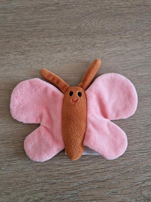 Knuffel vlinder Kruidvat roze bruin K7991, Kinderen en Baby's, Speelgoed | Knuffels en Pluche, Zo goed als nieuw, Overige typen