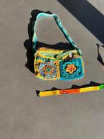 Nieuw oranje/turqouise/geel granny square tasje, Sieraden, Tassen en Uiterlijk, Tassen | Damestassen, Verzenden, Nieuw, Overige kleuren