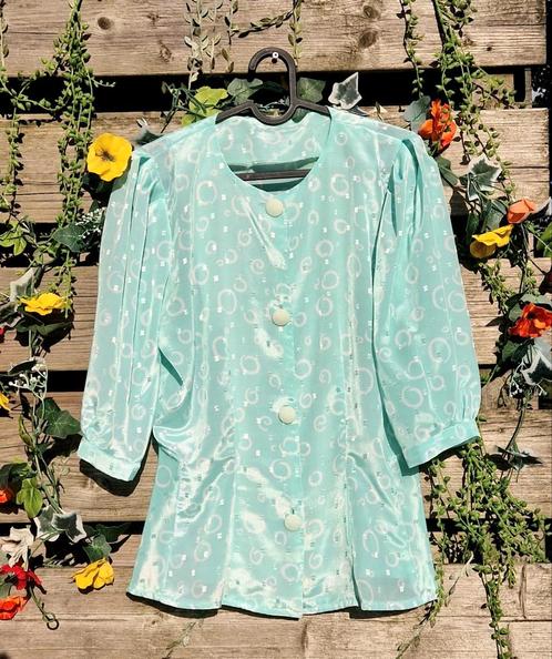 Schattige vintage retro bubbeltjes blouse, Kleding | Dames, Blouses en Tunieken, Zo goed als nieuw, Maat 42/44 (L), Ophalen of Verzenden