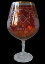Vrijmetselaars glas van Willy Lecomte, Antiek en Kunst, Antiek | Glas en Kristal, Ophalen of Verzenden