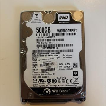 WDC WD5000BPKT-60PK4T0 – 500GB 2,5" HDD beschikbaar voor biedingen