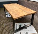 Eettafel mangohout 200x100cm, Ophalen, 200 cm of meer, 50 tot 100 cm, Zo goed als nieuw