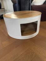 BY-BOO Barrel Salontafel - Wit - 70cm, Rond, Nieuw, Minder dan 50 cm, Overige houtsoorten