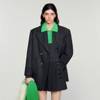 Sandro trui met groene accenten, Sandro, Ophalen of Verzenden, Maat 36 (S), Grijs