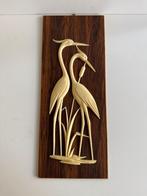 Vintage wanddecoratie kraanvogels, retro, Ophalen of Verzenden, Zo goed als nieuw