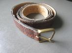 DONKERBRUINE LEREN HEREN RIEM, Mc. GREGOR, 110 cm, Bruin, Echt leder, 105 tot 115 cm, Riem of Ceintuur