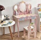 Make-uptafelset met inklapbare spiegels, 3 laden en een kruk, Ophalen, Zo goed als nieuw, Tafel(s) en Stoel(en)