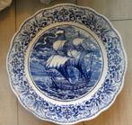 Delftsblauw wandbord van een zeilschip Boch, Antiek en Kunst, Antiek | Porselein, Ophalen of Verzenden