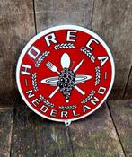 Emaille bord Horeca-Nederland Langcat Bussum, new old stock., Reclamebord, ., Ophalen of Verzenden, Zo goed als nieuw