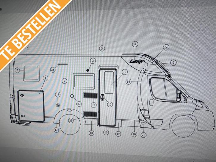 Onderdelen voor Laika Kosmo, EcoVip en Kreos en ouder, Caravans en Kamperen, Campers, Bedrijf, Laika