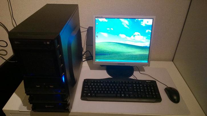 Retro gaming pc, Win XP, AMD Athlon Saphire HD5450, compleet, Computers en Software, Vintage Computers, Ophalen