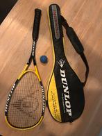Dunlop C-Max Carbon Squash Racket met tas en bal, Ophalen of Verzenden, Gebruikt, Racket, Met hoes