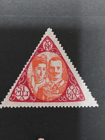 Italië cinderella sluitzegel aardbeving Calabria 1908  beschikbaar voor biedingen