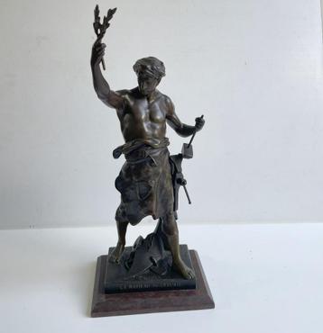 Emile-Louis Picault spelter bronzen beeld L'Olivier beschikbaar voor biedingen