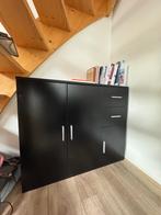 Dressoir bewerkt hout zwart, Ophalen, Gebruikt, Met deur(en), 50 tot 100 cm