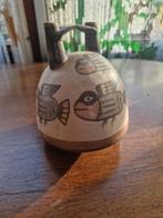 Pot met dubbele tuiten en brughandvat, Late Nazca-stijl, Ophalen of Verzenden