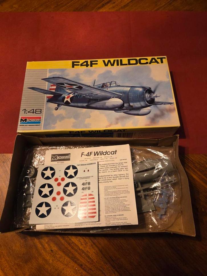 Monogram F4F Wildcat 1/48 -geseald, Hobby en Vrije tijd, Modelbouw | Auto's en Voertuigen, Zo goed als nieuw, Overige typen, 1:32 tot 1:50