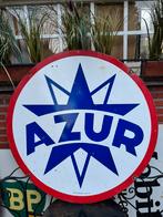 Azur dubbelzijdig emaillebord Ø100 cm, Ophalen, Gebruikt, Reclamebord