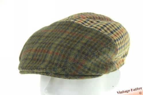 Vintage Platte pet Great Horse groen patchwork tweed 56 ZGAN, Kleding | Heren, Hoeden en Petten, Zo goed als nieuw, Pet, 57 cm (M, 7⅛ inch) of minder
