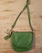 Groene leren tas met verstelbare band, Ophalen of Verzenden, Gebruikt, Groen, Schoudertasje