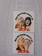 2 stickers MONA doe dat toetje maar 's na, Verzamelen, Stickers, Ophalen of Verzenden, Zo goed als nieuw, Bedrijf of Vereniging